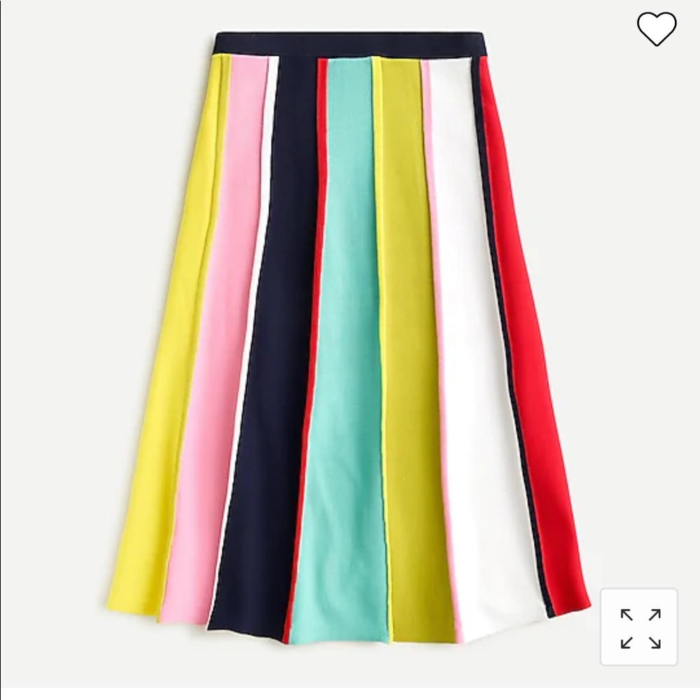 Sweater midi skirt in rainbow stripe
